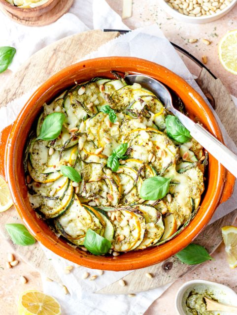 Gezonde Courgette Groene Asperge Ovenschotel Met Pesto Food By Sann