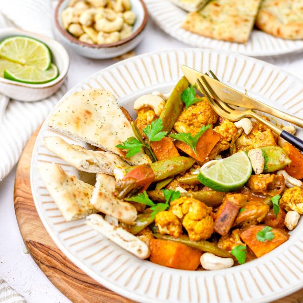 Curry madras met zoete aardappel & kip