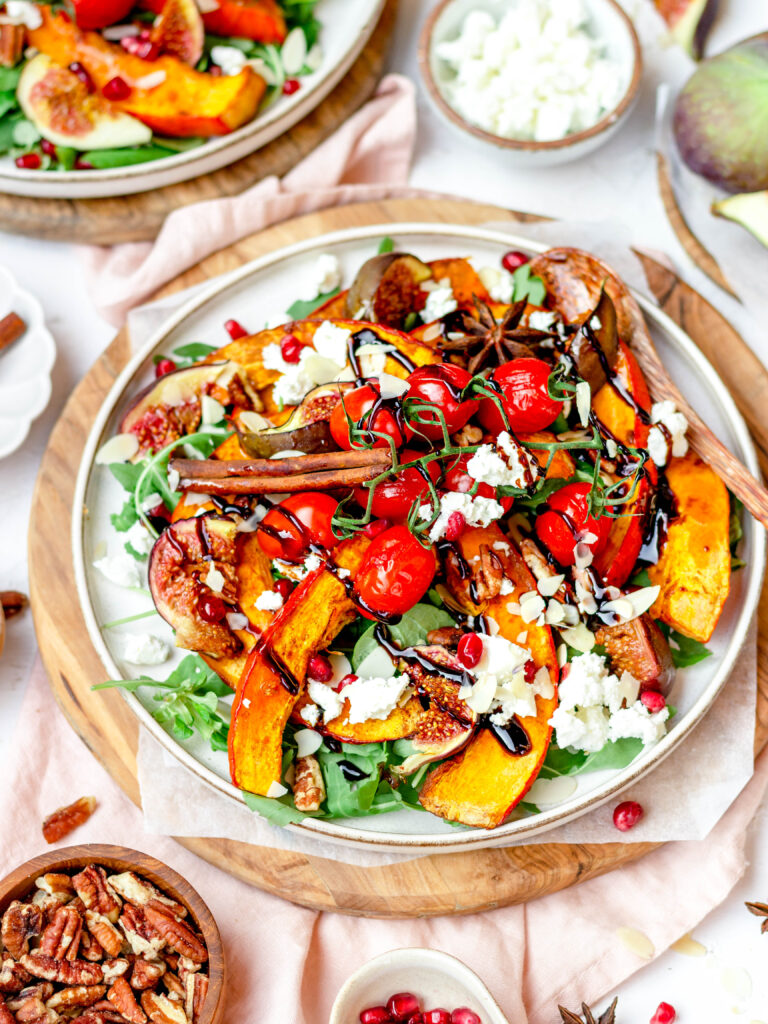 Pompoen salade met vijgen