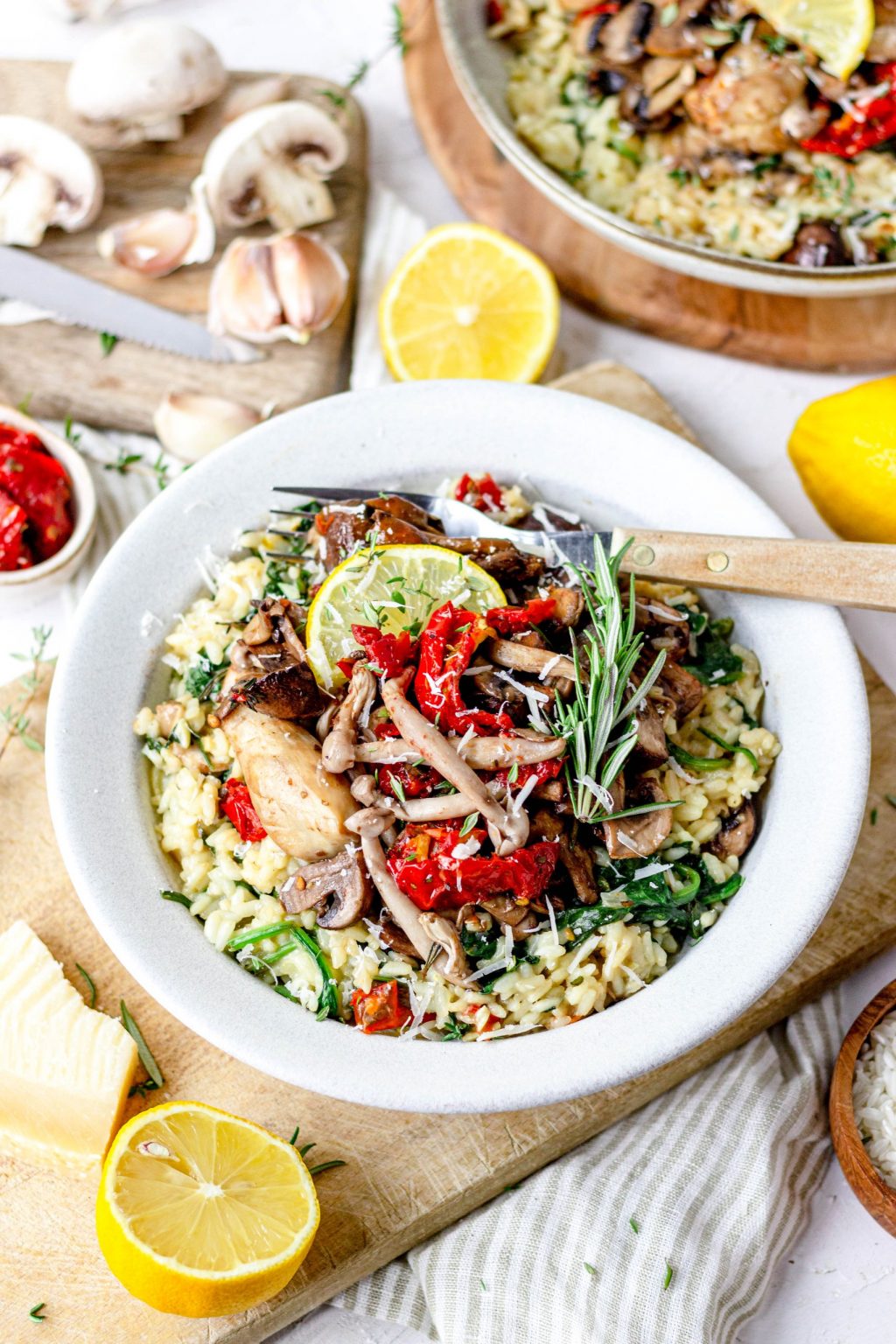 Vegetarische risotto met paddenstoelen glutenvrij & lactosevrij Food