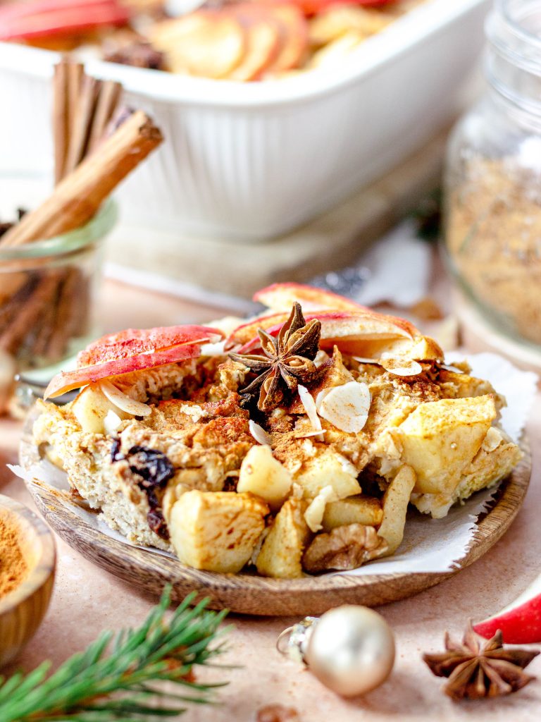 Gezonde appeltaart baked oats