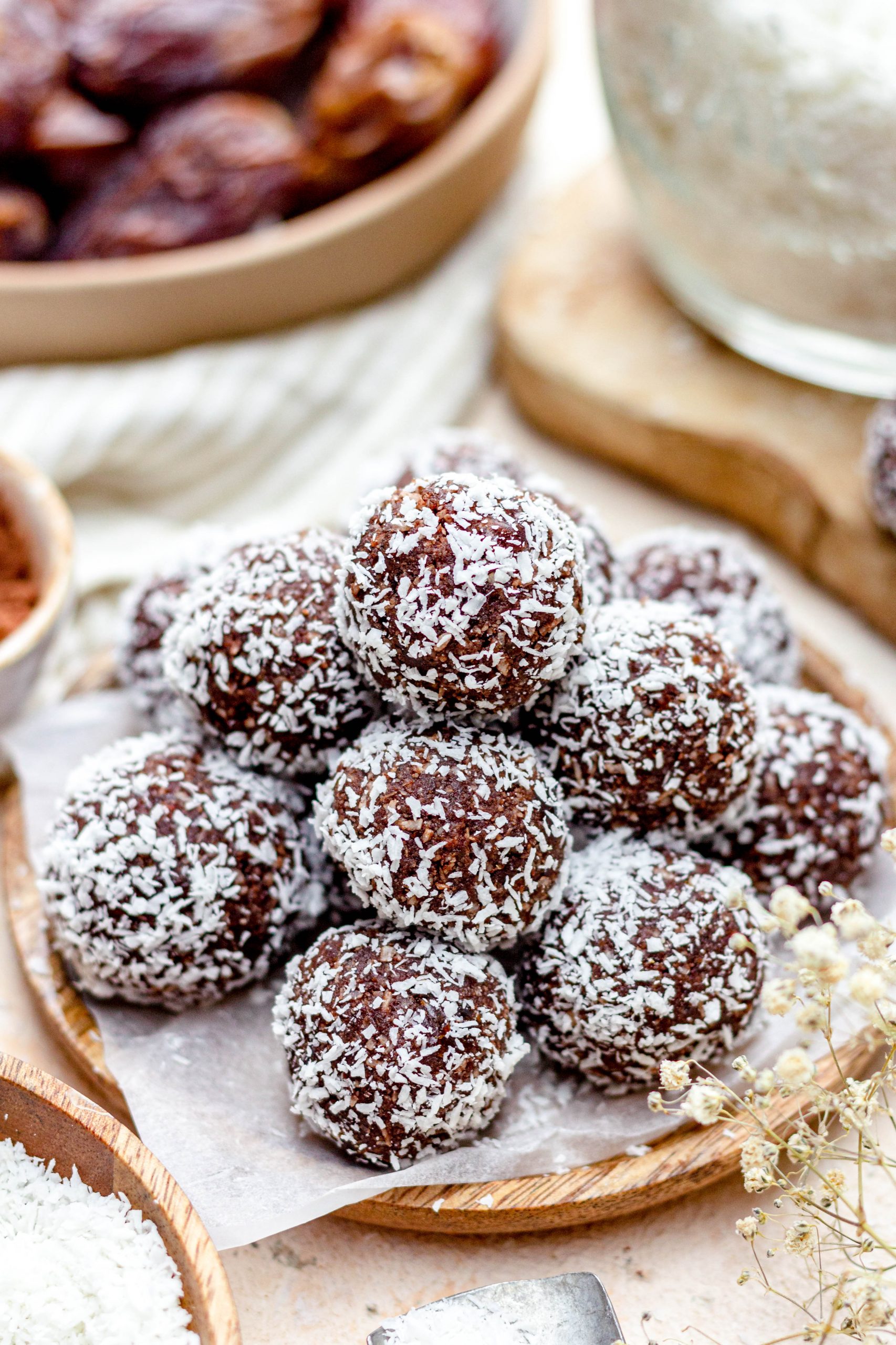 Chocolade kokos bliss balls