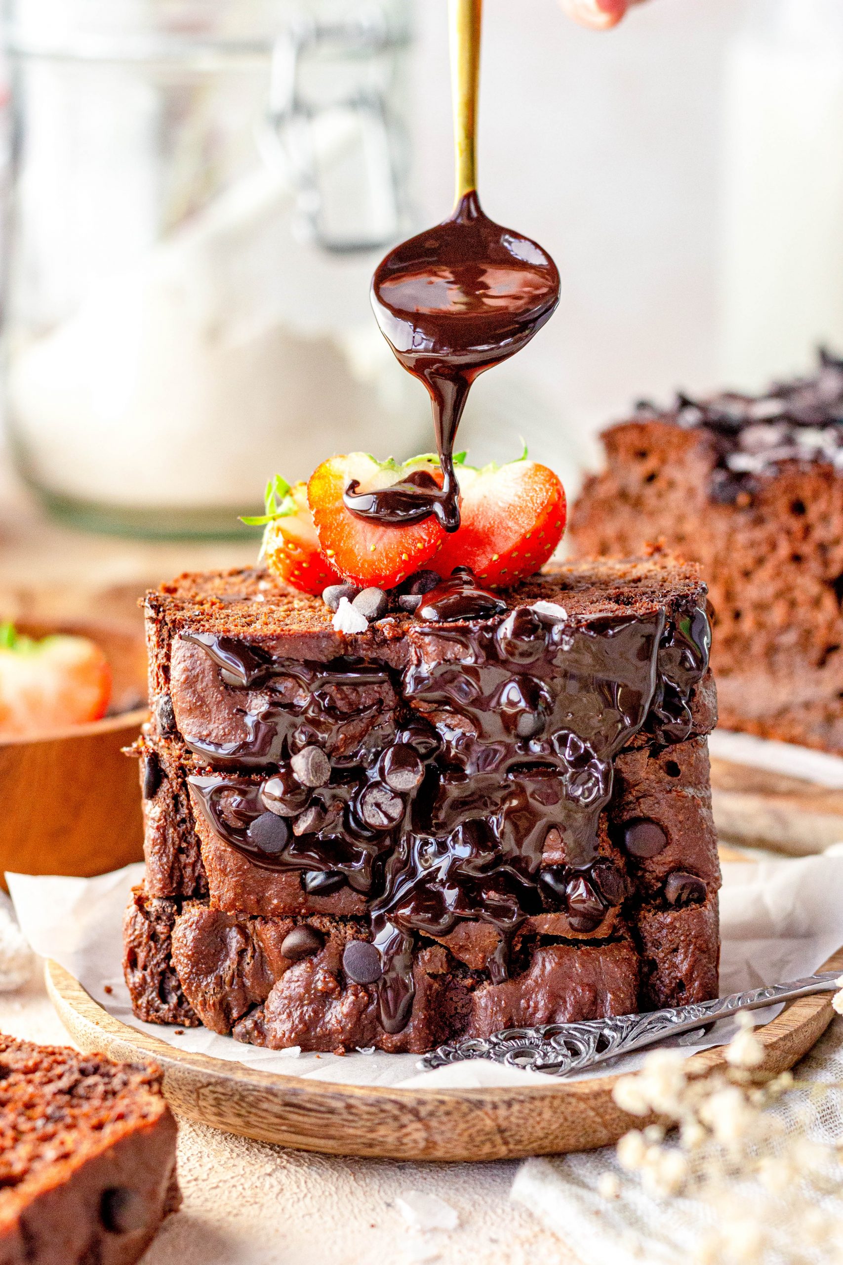 Luchtige chocoladecake met slagroom