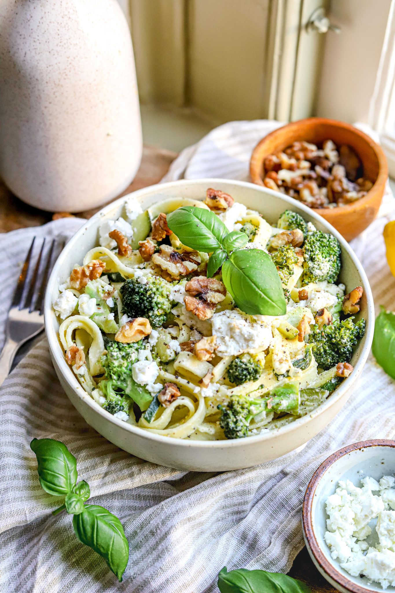Broccoli feta tagliatelle Food by Sann
